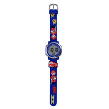 Load image into Gallery viewer, JNEW A380-81447 Children Cartoon Firefighter Waterproof Multifunction Sports LED Electronic Watch