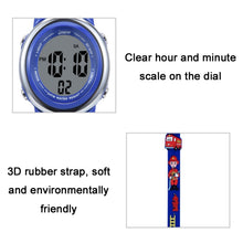 Load image into Gallery viewer, JNEW A380-81447 Children Cartoon Firefighter Waterproof Multifunction Sports LED Electronic Watch