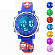 Load image into Gallery viewer, JNEW A380-81447 Children Cartoon Firefighter Waterproof Multifunction Sports LED Electronic Watch