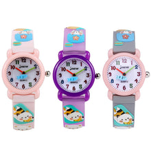 Load image into Gallery viewer, JNEW A335-86192 Children 3D Silicone Cute Cartoon Scheming Cat Waterproof Quartz Watch