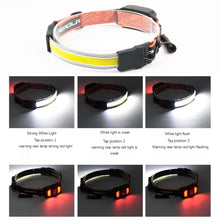Load image into Gallery viewer, Large Flush COB Headlight Outdoor Camping SMD Headlight, Style:, Rechargeable, Dry Battery, Rechargeable+4 Buckles