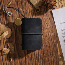 Load image into Gallery viewer, Ultra-Small Mini TN Hand Account Book Leather Notebook Portable Travel Diary, Crazy Horse Skin Black, Crazy Horse Skin Brown, Crazy Horse Skin Coffee, Crazy Horse Skin Ink Green, Crazy Horse Skin Wine Red, Crazy Horse Skin Blue, Crazy Horse Skin Purple...