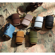 Load image into Gallery viewer, Ultra-Small Mini TN Hand Account Book Leather Notebook Portable Travel Diary, Crazy Horse Skin Black, Crazy Horse Skin Brown, Crazy Horse Skin Coffee, Crazy Horse Skin Ink Green, Crazy Horse Skin Wine Red, Crazy Horse Skin Blue, Crazy Horse Skin Purple...