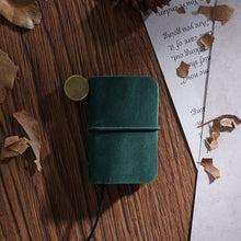 Load image into Gallery viewer, Ultra-Small Mini TN Hand Account Book Leather Notebook Portable Travel Diary, Crazy Horse Skin Black, Crazy Horse Skin Brown, Crazy Horse Skin Coffee, Crazy Horse Skin Ink Green, Crazy Horse Skin Wine Red, Crazy Horse Skin Blue, Crazy Horse Skin Purple...
