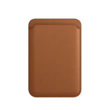 Load image into Gallery viewer, MagSafe Magnetic Leather Card Case Holster For iPhone, Saddle Brown, Indigo Sea BLue, California Poppy, Black, Dark Night Green, Red, Pink