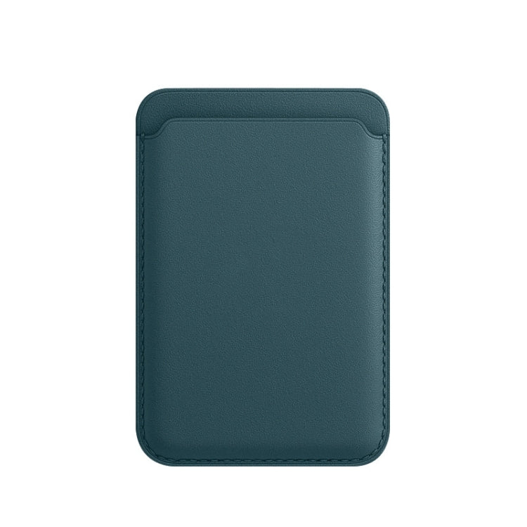 MagSafe Magnetic Leather Card Case Holster For iPhone, Saddle Brown, Indigo Sea BLue, California Poppy, Black, Dark Night Green, Red, Pink