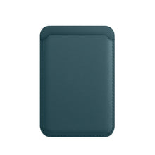 Load image into Gallery viewer, MagSafe Magnetic Leather Card Case Holster For iPhone, Saddle Brown, Indigo Sea BLue, California Poppy, Black, Dark Night Green, Red, Pink
