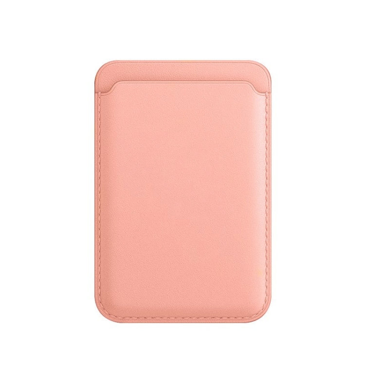 MagSafe Magnetic Leather Card Case Holster For iPhone, Saddle Brown, Indigo Sea BLue, California Poppy, Black, Dark Night Green, Red, Pink