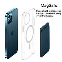 Load image into Gallery viewer, MagSafe Magnetic Leather Card Case Holster For iPhone, Saddle Brown, Indigo Sea BLue, California Poppy, Black, Dark Night Green, Red, Pink