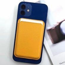 Load image into Gallery viewer, MagSafe Magnetic Leather Card Case Holster For iPhone, Saddle Brown, Indigo Sea BLue, California Poppy, Black, Dark Night Green, Red, Pink