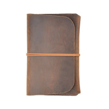 Load image into Gallery viewer, Crazy Horse Skin  Passport Bag Document Holder Retro Boarding Pass Wallet Card Holder, Brown, Black, Ink Green, Wine Red, Blue, Coffee