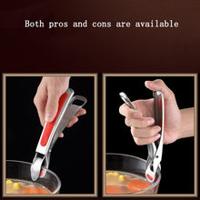 Load image into Gallery viewer, Kitchen 304 Stainless Steel Inlaid Rubber Non-Slip Anti-Scald Dish Holder And Tray Lifter, Dish Holder (Red), Dish Holder (Black), Dish Holder (Green)