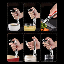 Load image into Gallery viewer, Kitchen 304 Stainless Steel Inlaid Rubber Non-Slip Anti-Scald Dish Holder And Tray Lifter, Dish Holder (Red), Dish Holder (Black), Dish Holder (Green)