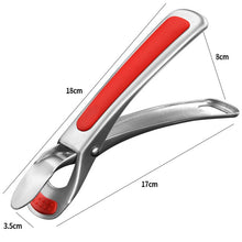 Load image into Gallery viewer, Kitchen 304 Stainless Steel Inlaid Rubber Non-Slip Anti-Scald Dish Holder And Tray Lifter, Dish Holder (Red), Dish Holder (Black), Dish Holder (Green)