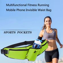Load image into Gallery viewer, Outdoor Sports Water Bottle Waist Bag Multifunctional Fitness Running Mobile Phone Invisible Waist Bag, Black, Blue, Violet, Rose Red, Fluorescent Green, Royal Blue, Army Green