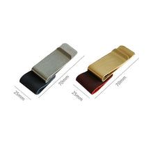 Load image into Gallery viewer, Vintage Notebook Leather Pen Clip Metal Pen Holder,Style:, Stainless Steel, Brass