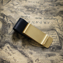 Load image into Gallery viewer, Vintage Notebook Leather Pen Clip Metal Pen Holder,Style:, Stainless Steel, Brass