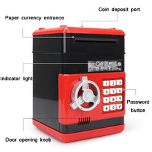 Load image into Gallery viewer, Password Safe Deposit Box Children Automatic Savings ATM Machine Toy, Black Red, White Blue, White Pink, Tyrant Gold, Silver, Red, Blue White, White Red, Rose Red, Panda, Reddish Black, Green, Red&amp;Black