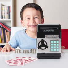Load image into Gallery viewer, Password Safe Deposit Box Children Automatic Savings ATM Machine Toy, Black Red, White Blue, White Pink, Tyrant Gold, Silver, Red, Blue White, White Red, Rose Red, Panda, Reddish Black, Green, Red&amp;Black