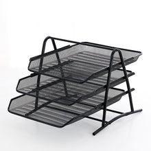 Load image into Gallery viewer, Net-Shaped File Rack Data Storage Frame Storage Rack Metal File Management Rack,Style:, Two-layer, Three-layer, Four-layer, Horizontal Single Layer, Vertical Single Layer