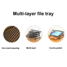Load image into Gallery viewer, Net-Shaped File Rack Data Storage Frame Storage Rack Metal File Management Rack,Style:, Two-layer, Three-layer, Four-layer, Horizontal Single Layer, Vertical Single Layer