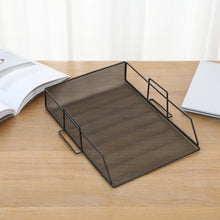 Load image into Gallery viewer, Net-Shaped File Rack Data Storage Frame Storage Rack Metal File Management Rack,Style:, Two-layer, Three-layer, Four-layer, Horizontal Single Layer, Vertical Single Layer