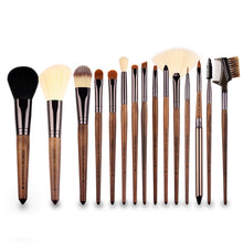Load image into Gallery viewer, ZOREYA 15 In 1 Black Walnut Makeup Brush Set Full Set of Beauty Tools Nylon Hair Powder Brush Makeup Brush