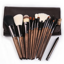 Load image into Gallery viewer, ZOREYA 15 In 1 Black Walnut Makeup Brush Set Full Set of Beauty Tools Nylon Hair Powder Brush Makeup Brush