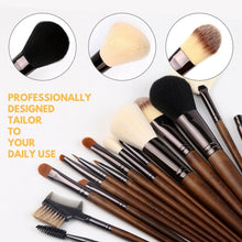Load image into Gallery viewer, ZOREYA 15 In 1 Black Walnut Makeup Brush Set Full Set of Beauty Tools Nylon Hair Powder Brush Makeup Brush