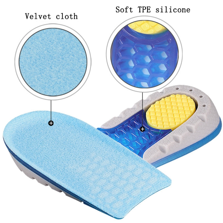 Half-Size Inner Heightening Pads Soft And Comfortable Invisible Shock Absorption Increased Insoles