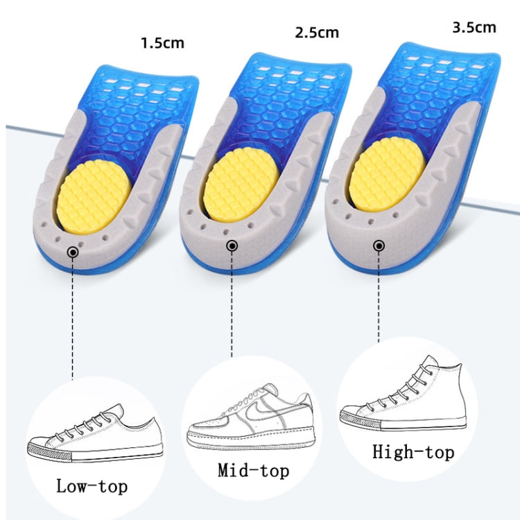 Half-Size Inner Heightening Pads Soft And Comfortable Invisible Shock Absorption Increased Insoles