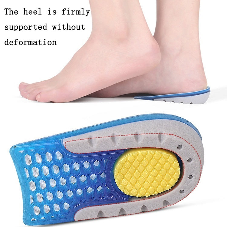 Half-Size Inner Heightening Pads Soft And Comfortable Invisible Shock Absorption Increased Insoles