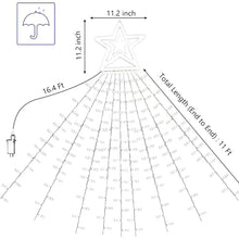 Load image into Gallery viewer, 10LM 350 LED Star Waterfall Light Christmas Tree String Lights Outdoor Meteor Light, Plug Spec:, US Plug, EU Plug