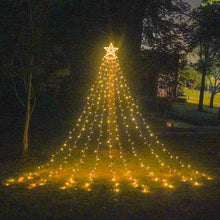 Load image into Gallery viewer, 10LM 350 LED Star Waterfall Light Christmas Tree String Lights Outdoor Meteor Light, Plug Spec:, US Plug, EU Plug