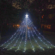 Load image into Gallery viewer, 10LM 350 LED Star Waterfall Light Christmas Tree String Lights Outdoor Meteor Light, Plug Spec:, US Plug, EU Plug