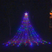 Load image into Gallery viewer, 10LM 350 LED Star Waterfall Light Christmas Tree String Lights Outdoor Meteor Light, Plug Spec:, US Plug, EU Plug