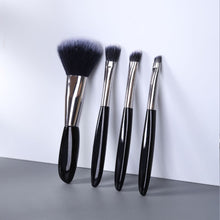 Load image into Gallery viewer, 4 In 1 Black Pebbles Makeup Brush Set Eyeshadow Brush Foundation Brush Portable Makeup Brush,Style:, Bare Brush, Brush + Makeup Brush Bag
