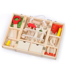 Load image into Gallery viewer, Wooden Carpenter Tool Set Maintenance Box Wooden Educational Toy for Children