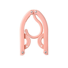 Load image into Gallery viewer, 3pcs Portable Travel Folding Hanger Multi-Function Plastic Drying Rack, 3pcs Pink, 3pcs Green, 3pcs Beige, 3pcs Blue