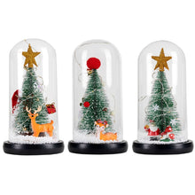 Load image into Gallery viewer, Christmas Cedar Window Display Glass Cover LED Light Ornaments, Star Deer, Furball Deer, Star Santa Claus