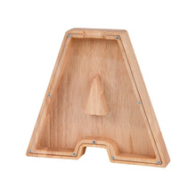 Load image into Gallery viewer, Wooden English Alphabet Piggy Bank Transparent Acrylic Piggy Bank