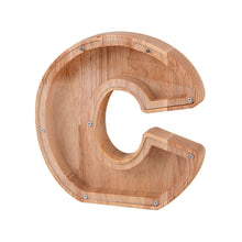 Load image into Gallery viewer, Wooden English Alphabet Piggy Bank Transparent Acrylic Piggy Bank