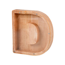 Load image into Gallery viewer, Wooden English Alphabet Piggy Bank Transparent Acrylic Piggy Bank