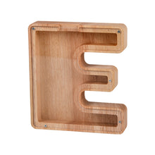 Load image into Gallery viewer, Wooden English Alphabet Piggy Bank Transparent Acrylic Piggy Bank