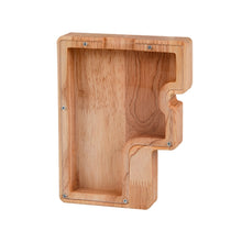 Load image into Gallery viewer, Wooden English Alphabet Piggy Bank Transparent Acrylic Piggy Bank
