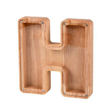 Load image into Gallery viewer, Wooden English Alphabet Piggy Bank Transparent Acrylic Piggy Bank