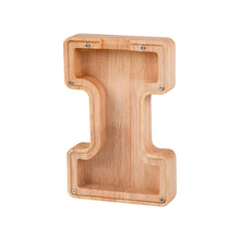 Load image into Gallery viewer, Wooden English Alphabet Piggy Bank Transparent Acrylic Piggy Bank