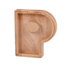 Load image into Gallery viewer, Wooden English Alphabet Piggy Bank Transparent Acrylic Piggy Bank