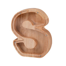 Load image into Gallery viewer, Wooden English Alphabet Piggy Bank Transparent Acrylic Piggy Bank