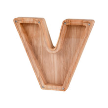 Load image into Gallery viewer, Wooden English Alphabet Piggy Bank Transparent Acrylic Piggy Bank